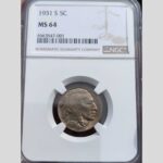 1931 s buffalo nickel ngc ms64