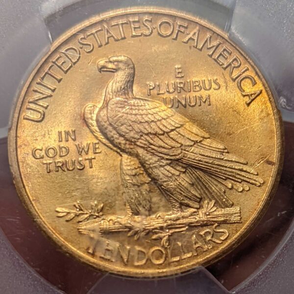 1932 $10 gold indian pcgs ms64+