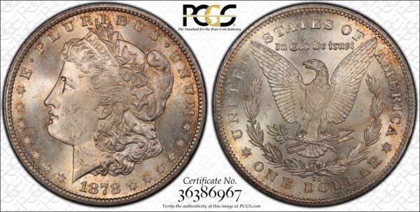 1878 cc morgan dollar pcgs ms64 cac