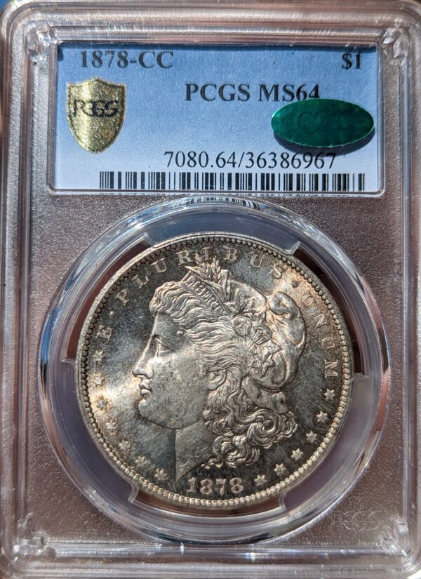 1878 cc morgan dollar pcgs ms64 cac