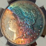 1887 morgan dollar ngc ms64* rainbow