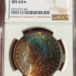 1887 morgan dollar ngc ms64* rainbow