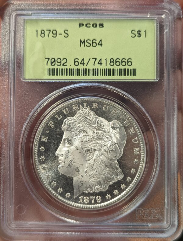 1879 s morgan dollar ms64 pcgs