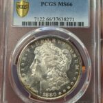 1880/9 s vam 11 morgan dollar pcgs ms66