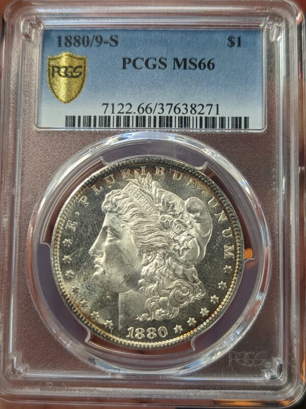 1880/9 s vam 11 morgan dollar pcgs ms66